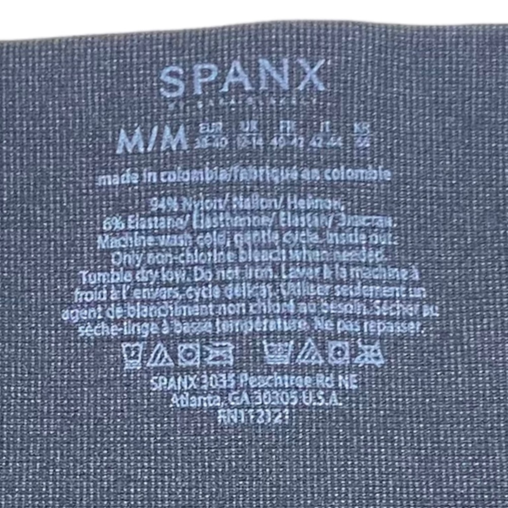 Spanx Ribbed Compression Tight Legging Black Gray… - image 5